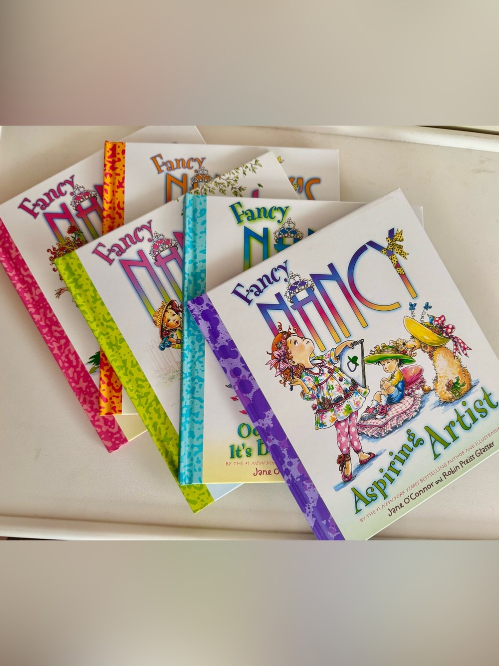 FANCY NANCY Bundle of 5 Books all are HARDCOVER Extremely Gently Used
